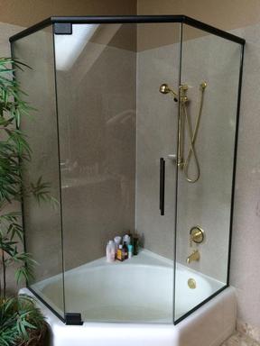 semi frameless glass shower door installation