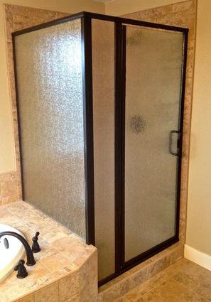 semi frameless shower door oil rubber bronze