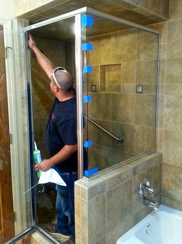 semi frameless custom glass shower door flagstaff